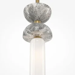 Maytoni hængelampe Kyoto, guld, Ø 10 cm, marmor, glas