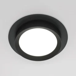 Hoop indbygningslampe, rund, sort^Maytoni Clearance