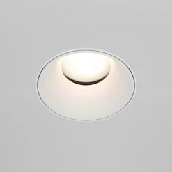 Maytoni indbygningslampe Share, hvid/hvid, Ø 10,2 cm, aluminium, GU10