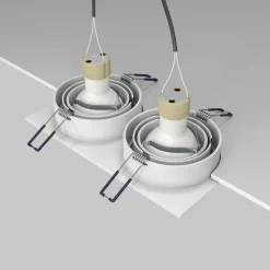 indbygningslampe Atom, hvid, 2 lyskilder, 17,5 x 9,2 cm^Maytoni Online