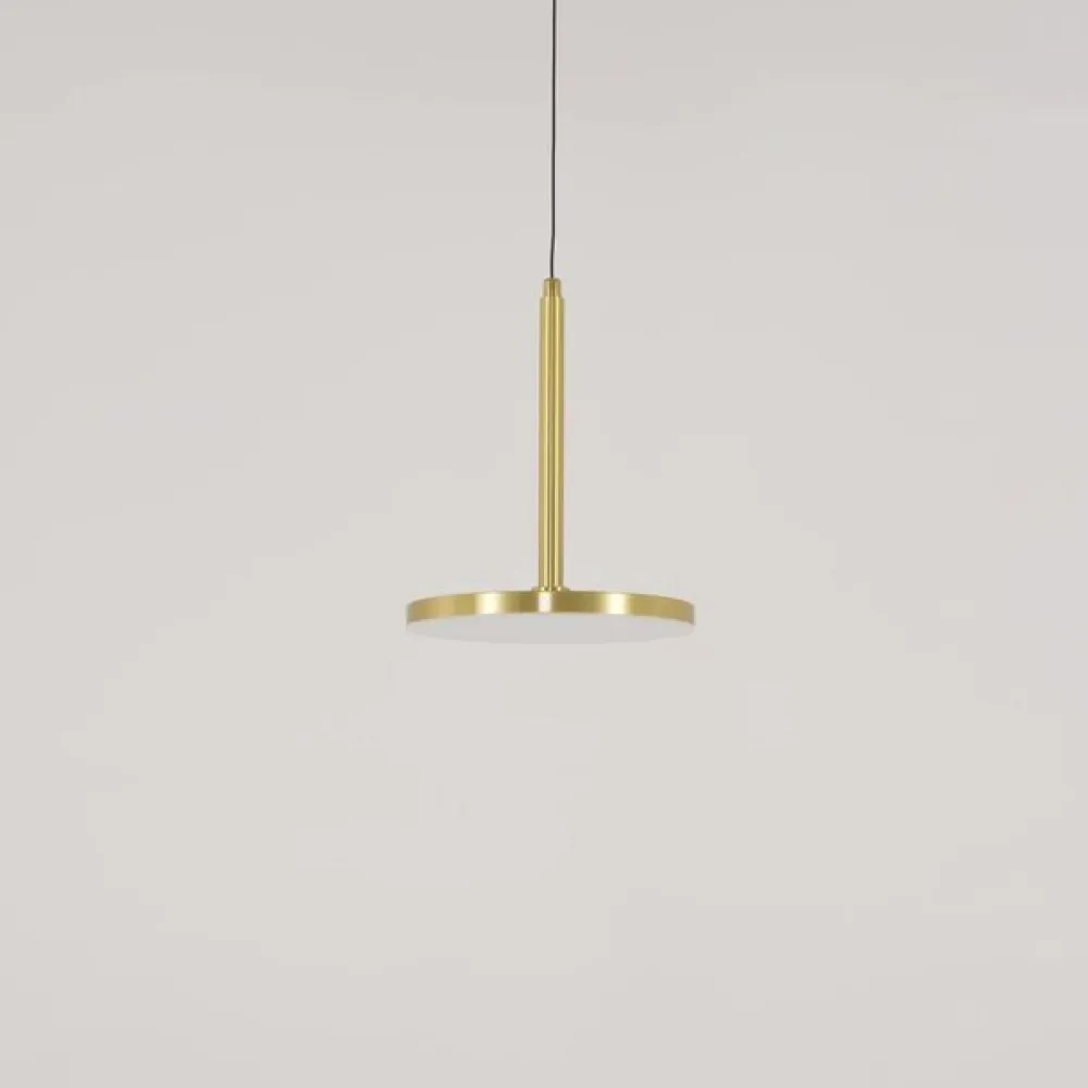 Maytoni Arbejdsrum/Kontor>LED-hængelampe Plato, messing, Ø 18,5 cm, aluminium