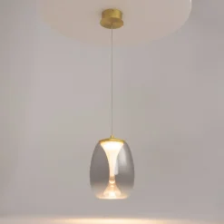 LED-hængelampe Splash, røggrå, Ø 20 cm, glas^Maytoni Outlet