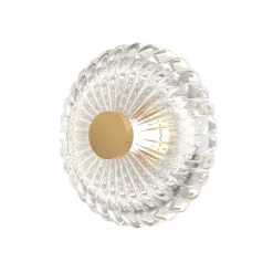 Maytoni LED-væglampe Amulet, rund, Ø 18 cm, klar/guld