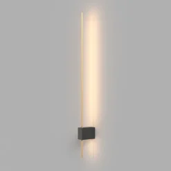 LED-væglampe Pars, 62,3 cm, sort/guld, aluminium^Maytoni Sale