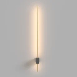 LED-væglampe Pars, 62,3 cm, sort/guld, aluminium^Maytoni Sale