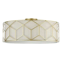 loftlampe Messina, Ø 57 cm, beige, linned^Maytoni Discount