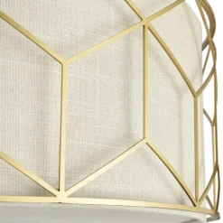 loftlampe Messina, Ø 57 cm, beige, linned^Maytoni Discount