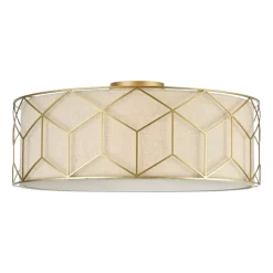 loftlampe Messina, Ø 57 cm, beige, linned^Maytoni Discount