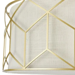 Maytoni loftlampe Messina, Ø 43 cm, beige, linned