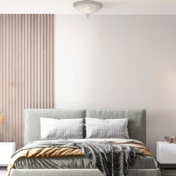 loftlampe Pascal, hvid/guld, Ø 35 cm glas/metal^Maytoni Best