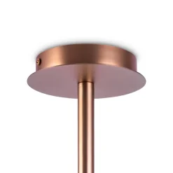 Maytoni lysekrone Erich, messing rosé, glas/metal 8 lyskilder.