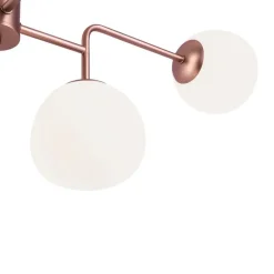 Maytoni lysekrone Erich, messing rosé, glas/metal 8 lyskilder.