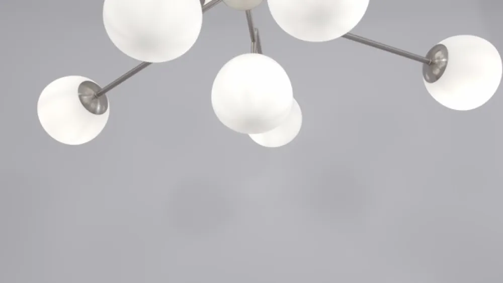 Maytoni Lysekroner>lysekrone Erich, nikkelfarvet glas/metal 12 lyskilder.