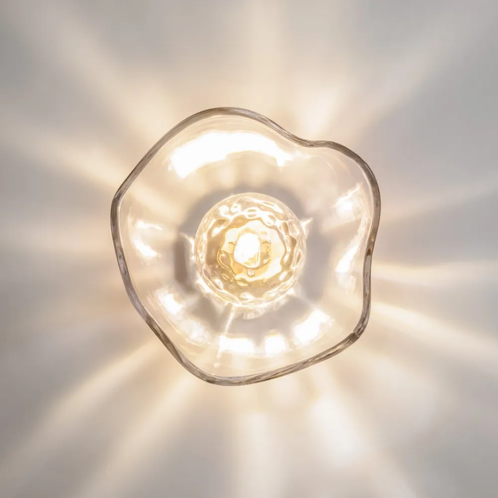 Maytoni Miracle væglampe, Ø 20 cm, messingfarvet, glas