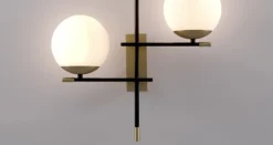 Maytoni Nostalgia væglampe, 2 lyskilder, af glas