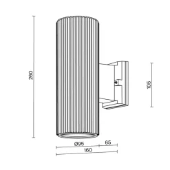 Maytoni Rando udendørs væglampe, 2 lyskilde, hvid