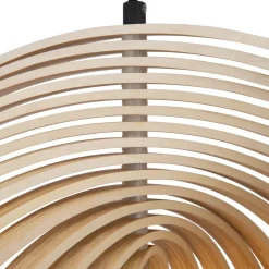 Roots hængelampe, sfærisk form, Ø 60 cm, træ/sort^Maytoni Best