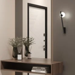 Maytoni Væglamper>væglampe Kazmir, sort, højde 35 cm, metal