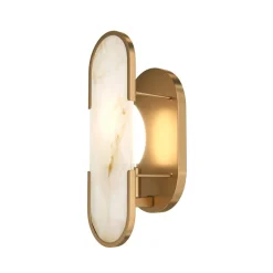 væglampe Marmo, guld, metal/sten, højde 30,5 cm^Maytoni Clearance