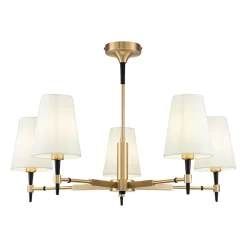 Maytoni Lysekroner|Pendellamper>Zaragoza lysekrone, 5 lyskilder, stofskærm