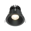 Maytoni Zoom LED-indbygningslampe 930 IP65 rund triac, sort