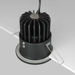 Maytoni Zoom LED-indbygningslampe 930 IP65 rund triac, sort