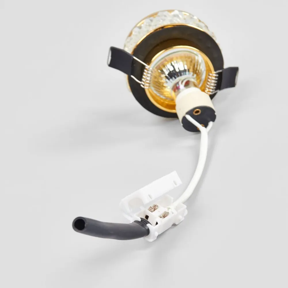 ORION Med krystalpynt - indbygningslampe Iwen, guld