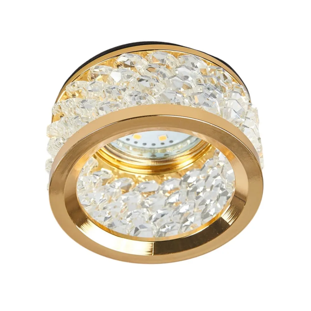 ORION Med krystalpynt - indbygningslampe Iwen, guld
