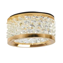 ORION Med krystalpynt - indbygningslampe Iwen, guld