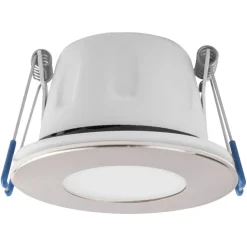 MEGAMAN Loftlamper>LED-indbygningsspot Tego Slim, 2.800 K, nikkel, IP65, 1 stk.
