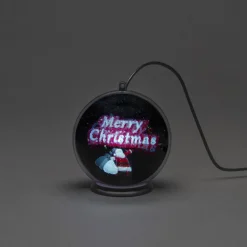 Konstsmide Christmas Merry Christmas 3D-hologramkugle, 42 LED'er