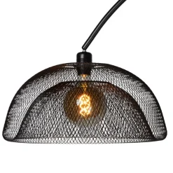 Mesh gulvlampe, sort, buelampe^Lucide Online
