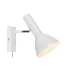 Metro væglampe, hvid, med kabel og stik^Markslöjd Hot