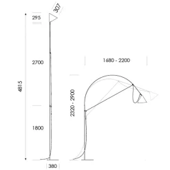 AYNO XL gulvlampe sort/orange 3.000 K^midgard Sale