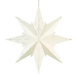 Mini dekostjerne af metal, hvid^STAR TRADING Discount