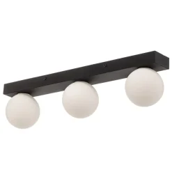 Markslöjd Mini loftlampe til bad, 3 lyskilder, sort, glas/metal