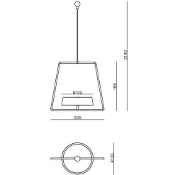 Deko-Light Miram LED-hængelampe med batteri, kan dæmpes, gul