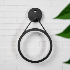 Lucande Mirco udendørs LED-væglampe med sensor, ringformet