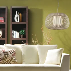 Mirta pendel, skærm af akrylstivere, grå, Ø 45 cm^ACB ILUMINACIÓN New