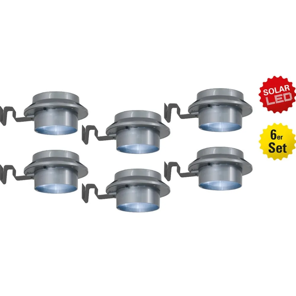 Mistra LED-solcellelampe t. tagrende, deko, 6 stk^Näve Clearance