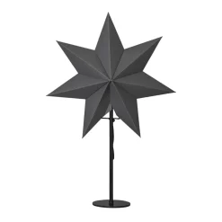 STAR TRADING Mixa stående stjerne, metal/papir sort/mørkegrå