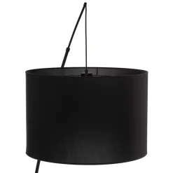 Moby Black gulvlampe med tekstilskærm^TK Lighting Outlet