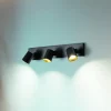 Fabas Luce Væglamper>Modo spot, 3 lyskilder, sort, dekorative ringe, GU10, aluminium