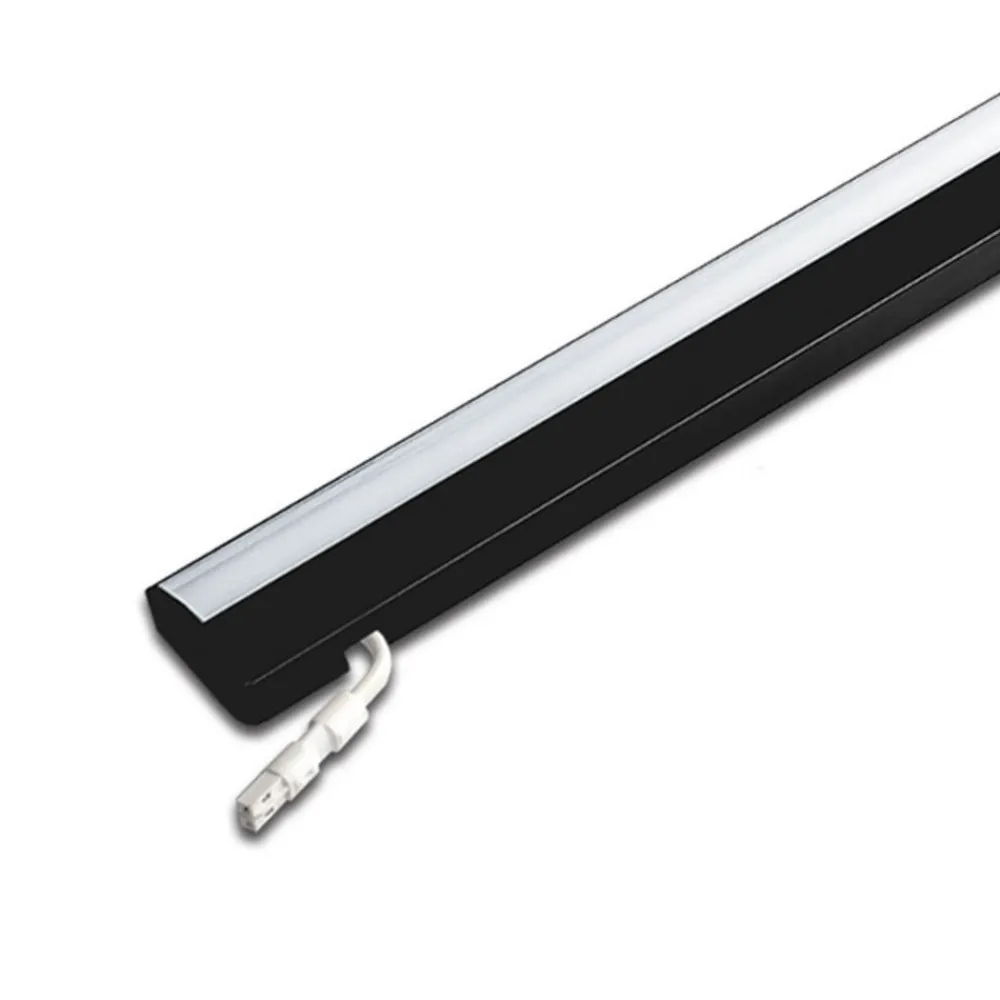 Hera ModuLite F LED-underskabsbelysning, sort, 60 cm, 4.000 K aluminium