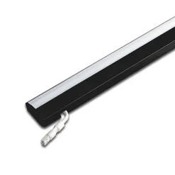 Hera ModuLite F LED-underskabsbelysning, sort, 90 cm, 3.000 K, aluminium