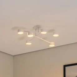 EMIBIG LIGHTING Modus 6 loftlampe, stål, 6 lyskilder, GX53, hvid