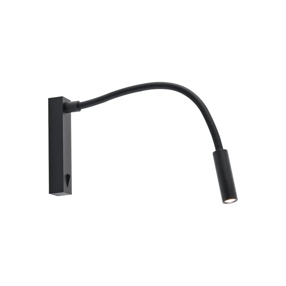 Molto Luce Væglamper>Arok LED-væglampe, sort, aluminium, fremspring 49 cm