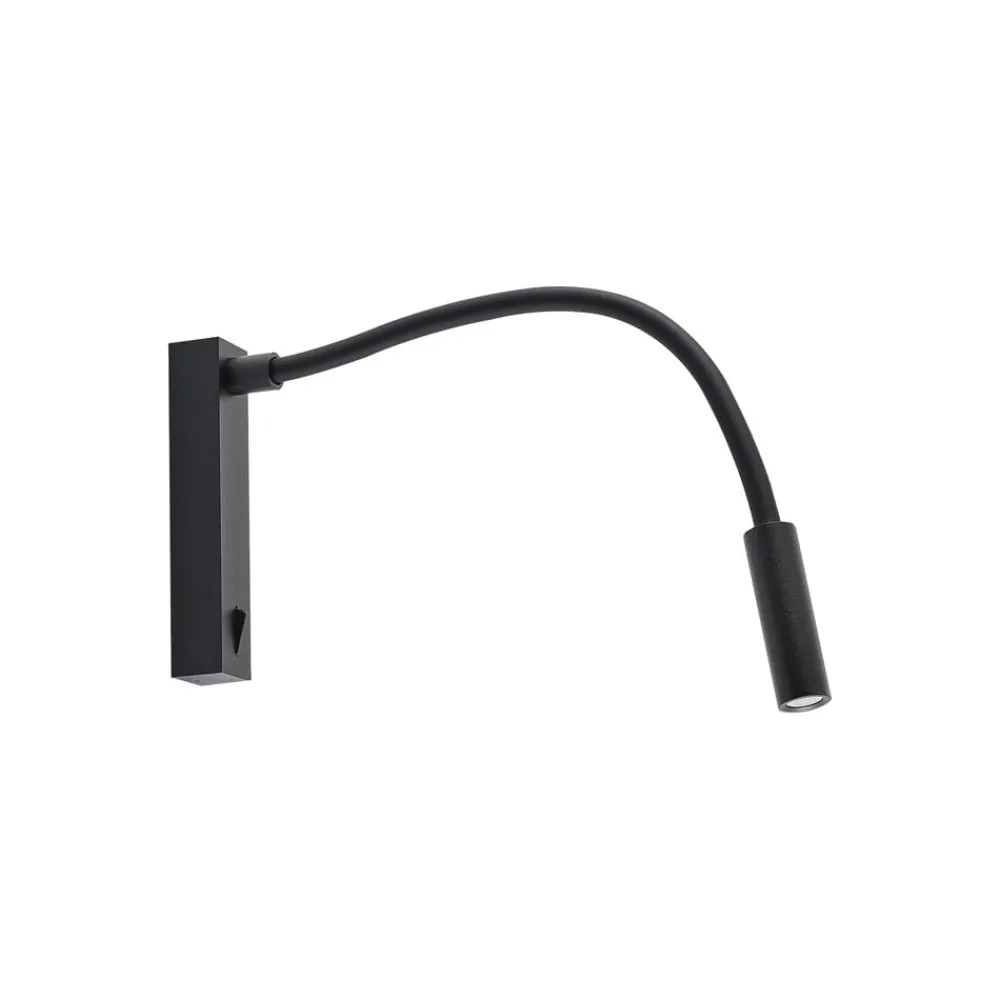 Molto Luce Væglamper>Arok LED-væglampe, sort, aluminium, fremspring 49 cm