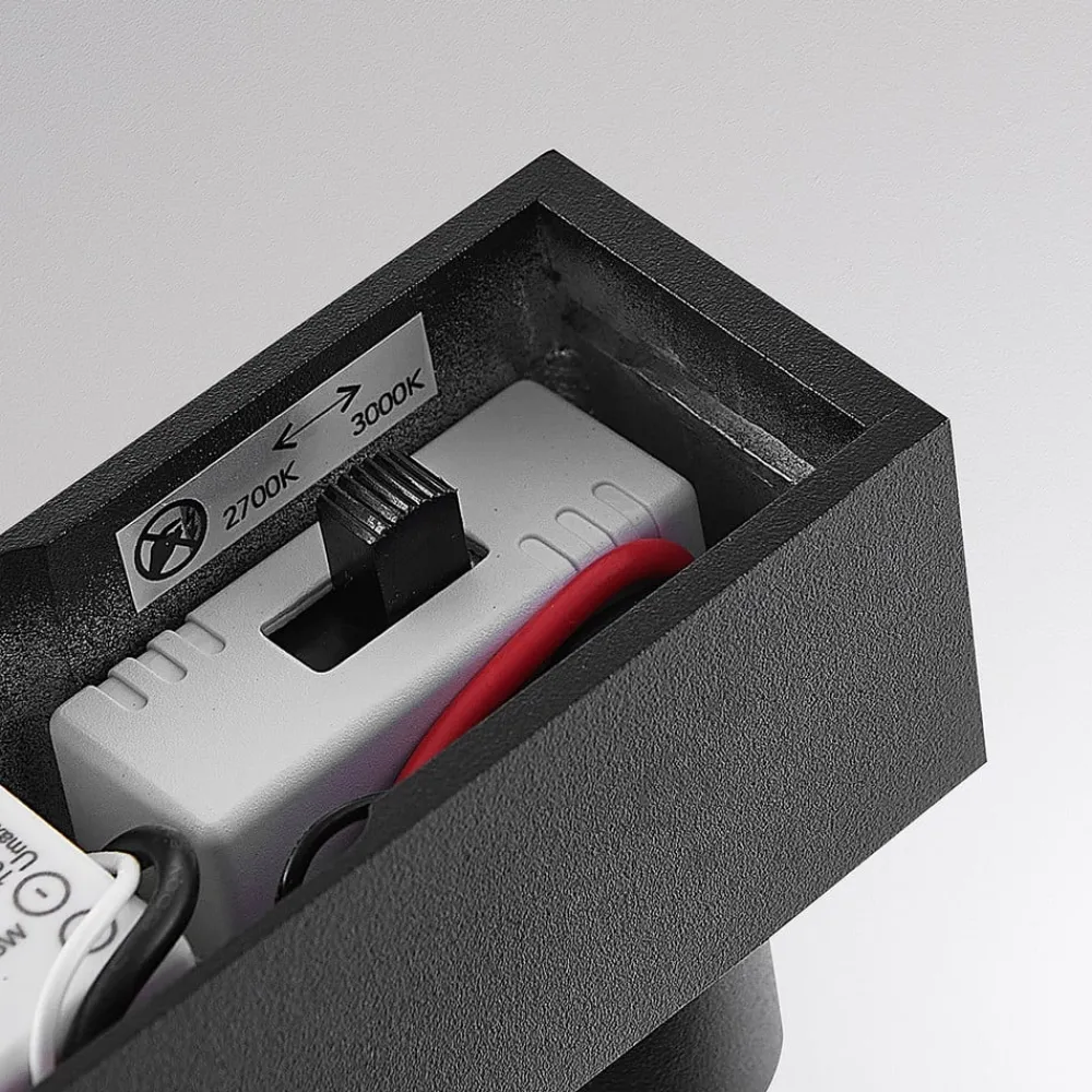 Molto Luce Væglamper>Arok LED-væglampe, sort, aluminium, fremspring 49 cm