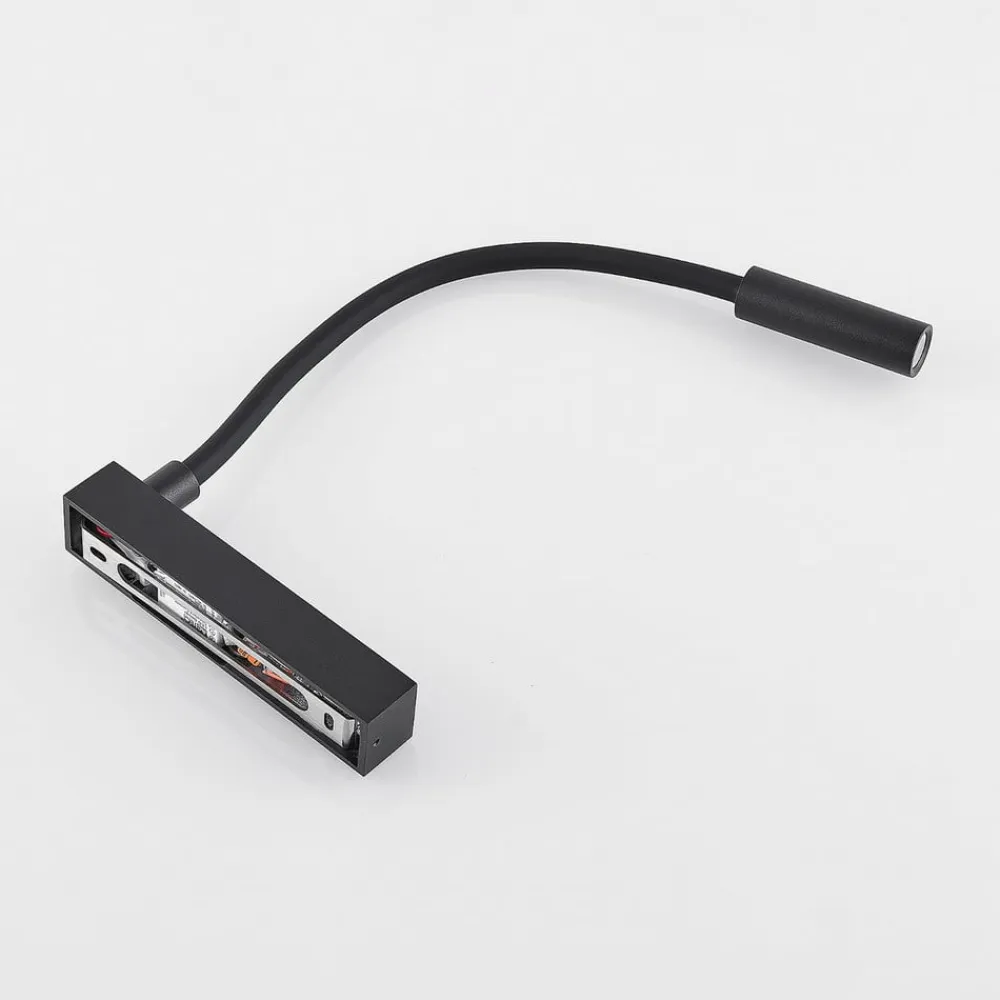 Molto Luce Væglamper>Arok LED-væglampe, sort, aluminium, fremspring 49 cm